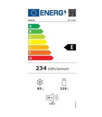 Robin Ψυγειοκαταψύκτης 293lt NoFrost Υ185xΠ60xΒ69εκ. Μαύρος RB-458BL