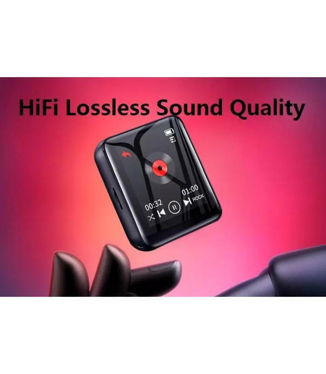 Ruizu M4 MP3 Player (16GB) με TFT Οθόνη Αφής 1.8" Μαύρο