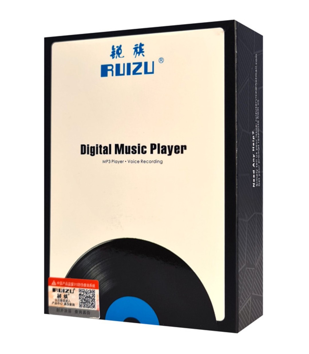 Ruizu M8 MP3 Player (16GB) με TFT Οθόνη Αφής 1.54" Μαύρο