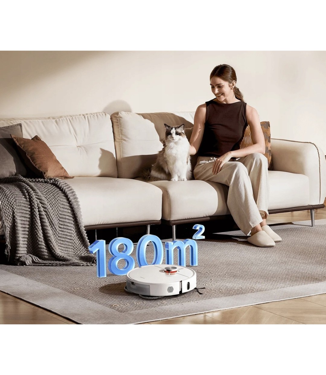 Xiaomi S40 Pro Σκούπα Ρομπότ για Σκούπισμα & Σφουγγάρισμα με Χαρτογράφηση και Wi-Fi Λευκή