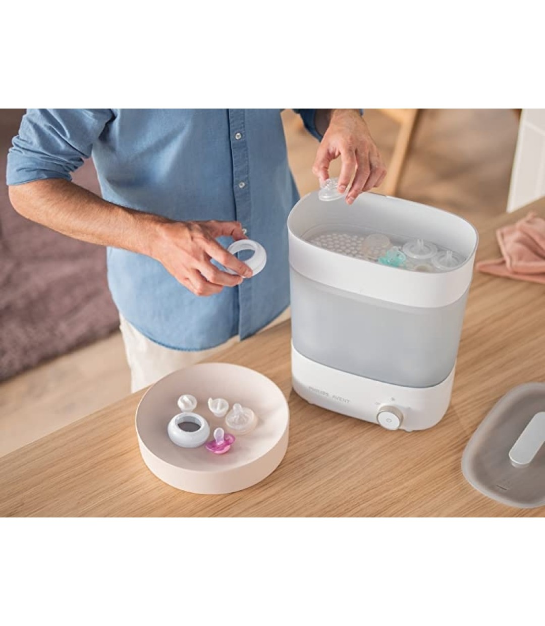 Philips Premium Ηλεκτρικός Βρεφικός Αποστειρωτής για 6 Μπιμπερό SCF 293/00