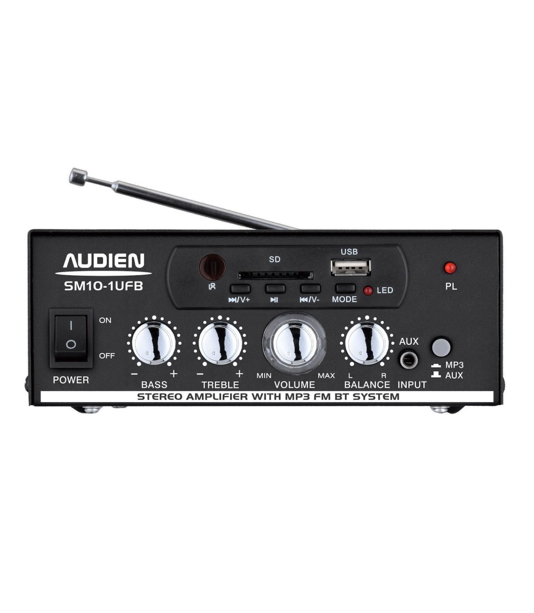  Audien SM10-IUFB Mini Hi-Fi Ενισχυτής Ισχύος 2x 25Wrms, Με Τάση Τροφοδοσίας 12VDC Και 220VAC