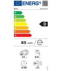 Bosch SMS 4 HVI 02 Ελεύθερο Πλυντήριο Πιάτων με Wi-Fi για 14 Σερβίτσια AquaSensor Π60xY84.5εκ. Inox