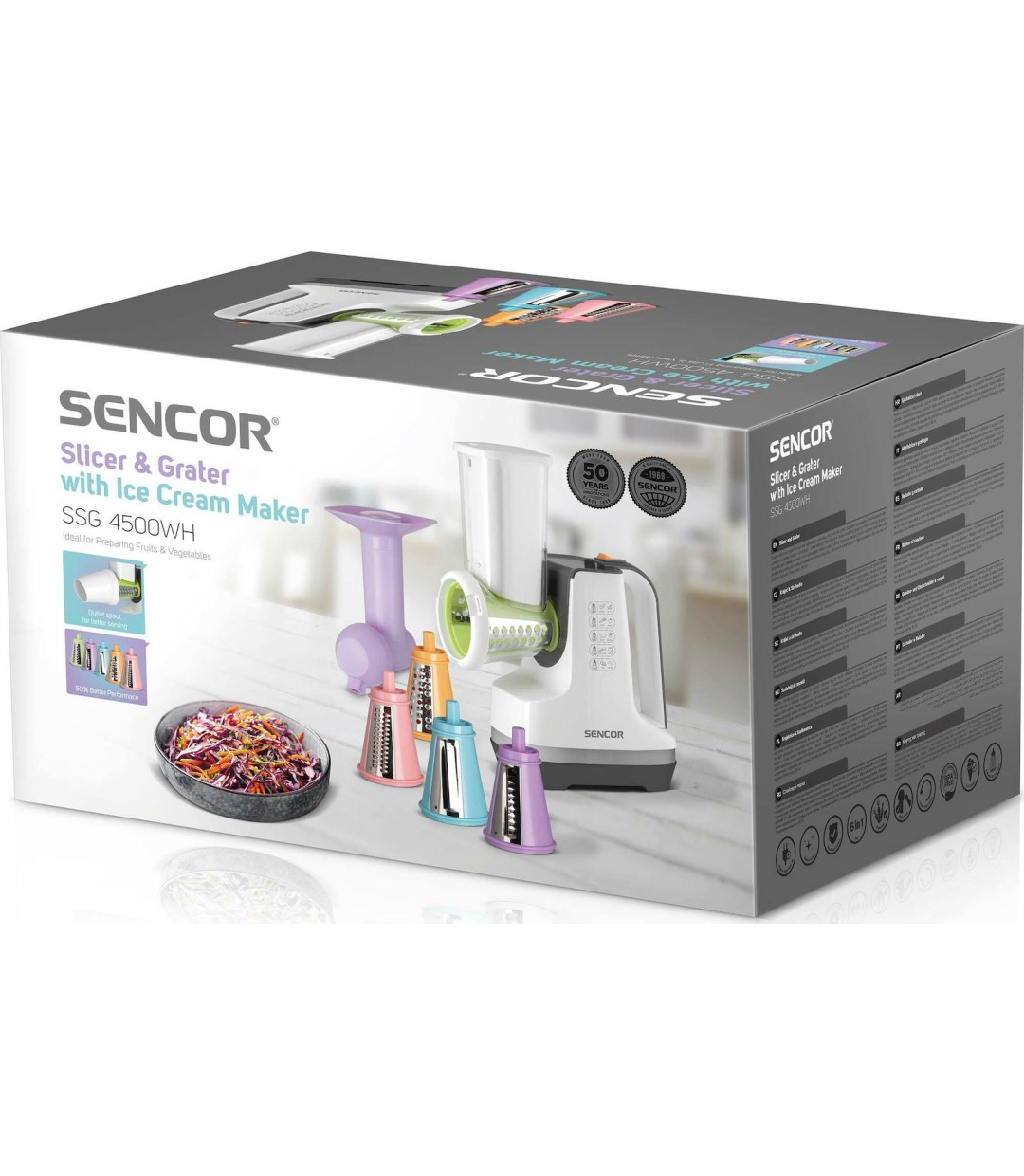 Ηλεκτρικός Πολυκόπτης Πολλαπλών Λειτουργιών 150W Sencor SSG 4500WH Λευκό.