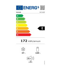 Muhler Ψυγείο Δίπορτο 206lt Υ143xΠ54.5xΒ55εκ. Μαύρο SUF144BE