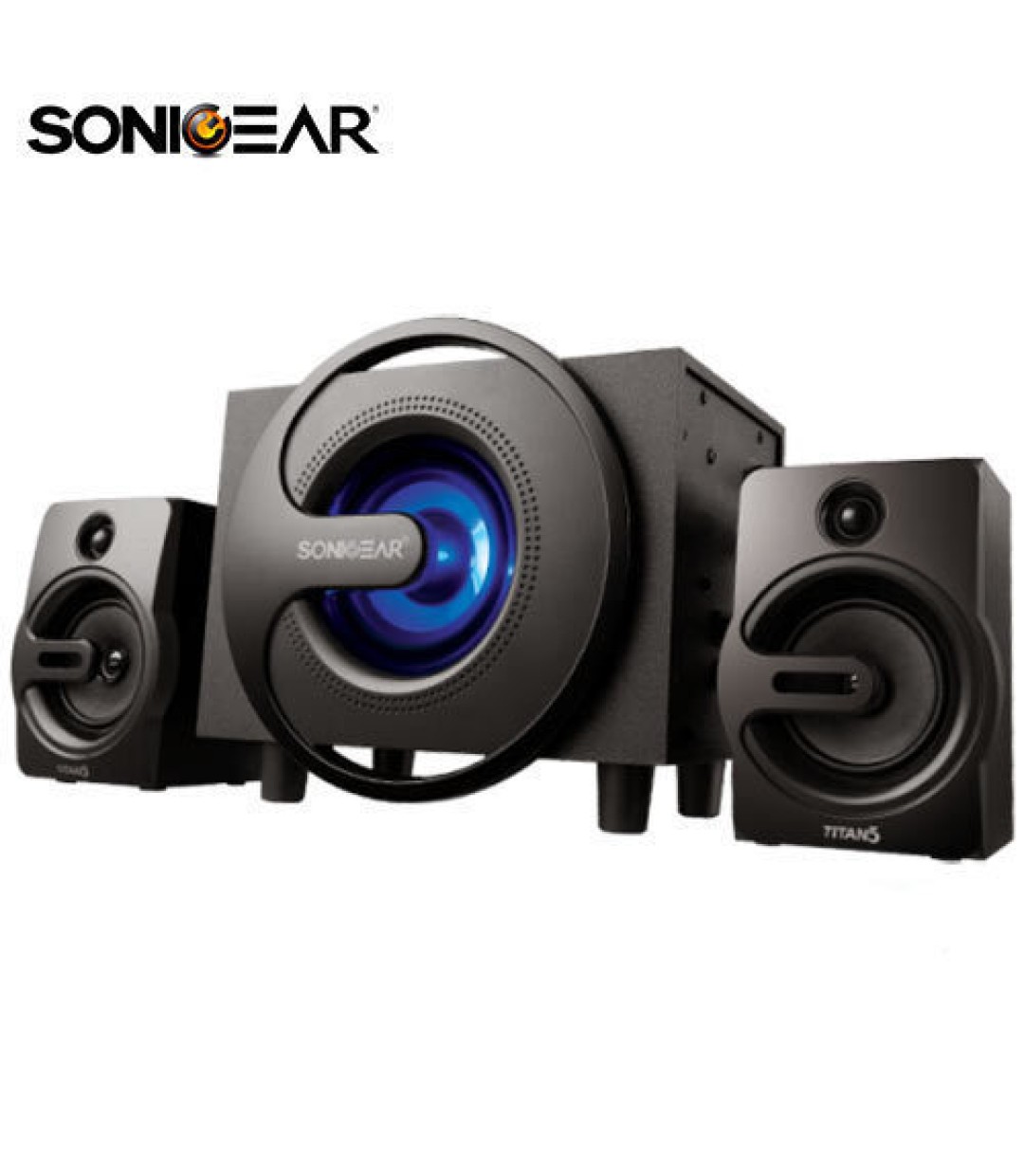 Sonic Gear Ηχοσύστημα 2.1 Titan 7 BTMI 15W με Digital Media Player Μαύρο  