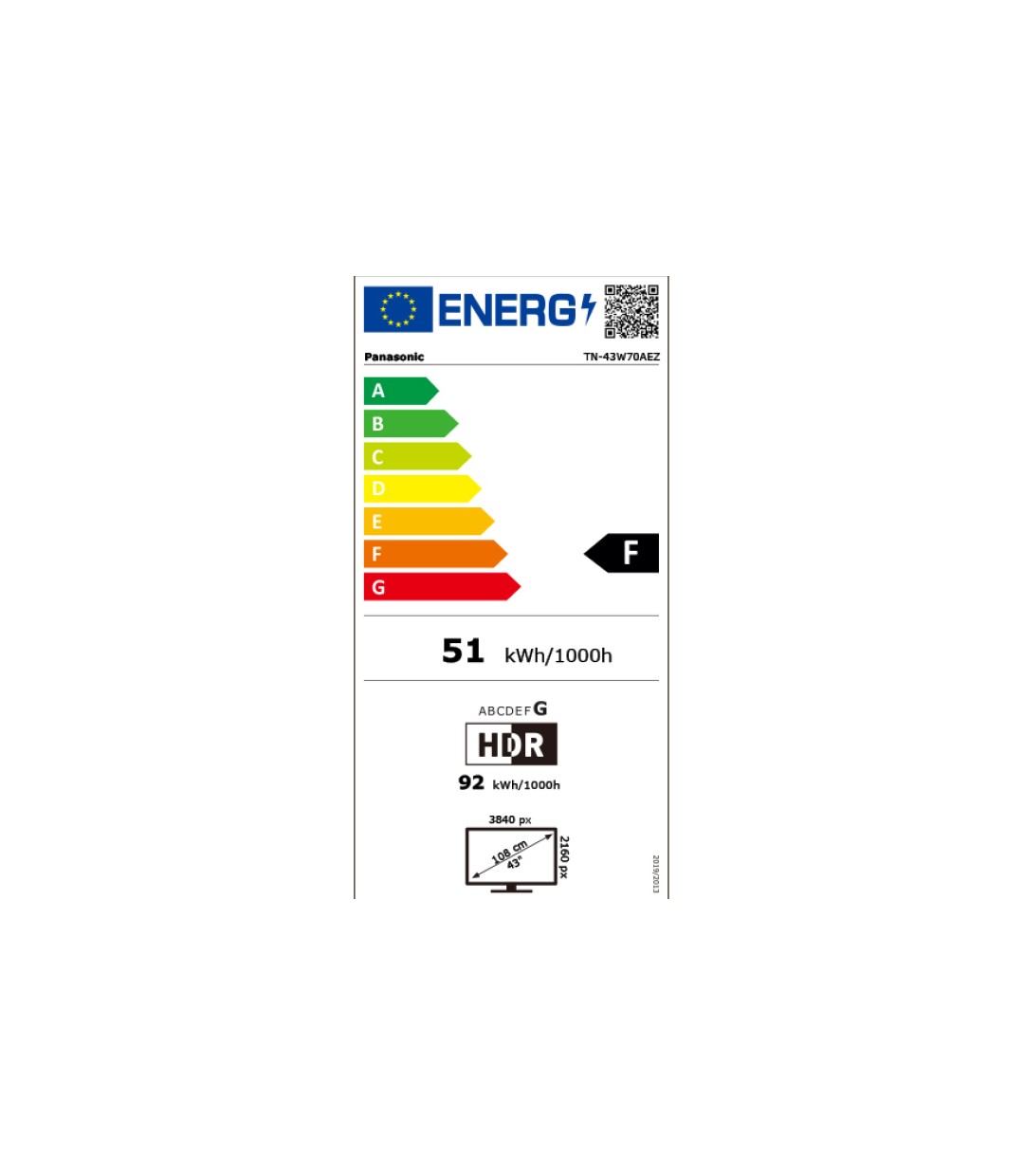 Panasonic Smart Τηλεόραση 43" 4K UHD LED TN-43W70AEZ HDR (2024)