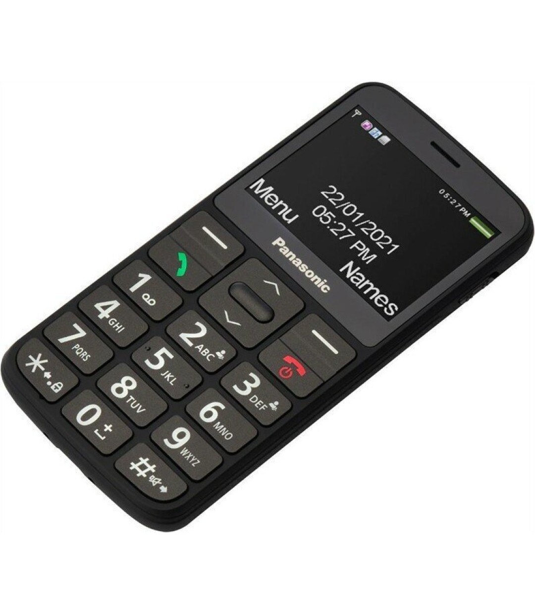 Panasonic KX-TU160 Single SIM Κινητό με Μεγάλα Κουμπιά Μαύρο