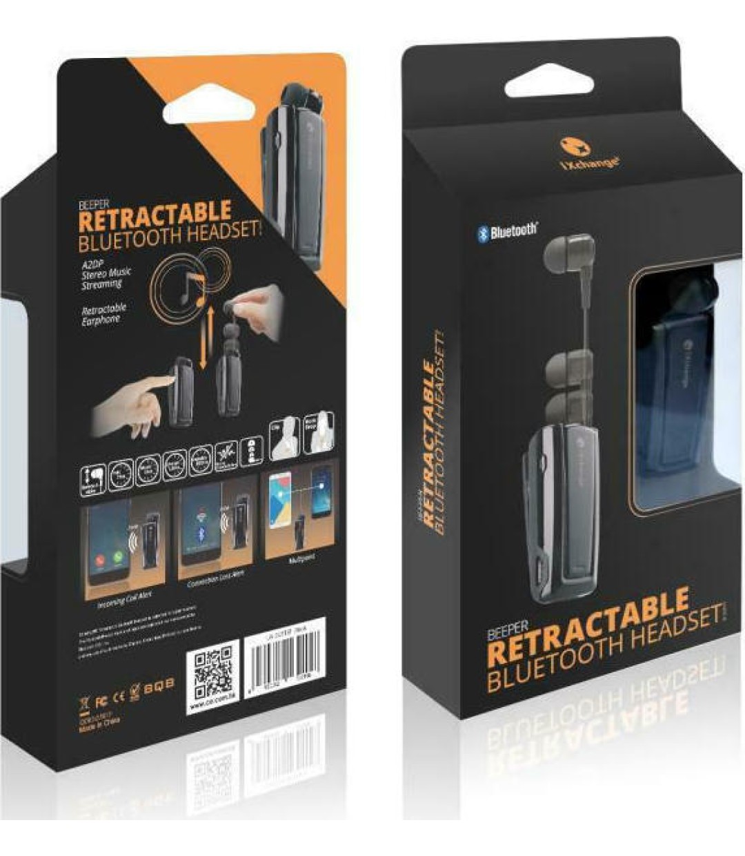 iXchange UA24ST In-ear Bluetooth Handsfree Ακουστικό Πέτου Μαύρο iXchange UA24ST In-ear Bluetooth Handsfree Ακουστικό Πέτου Μαύρο