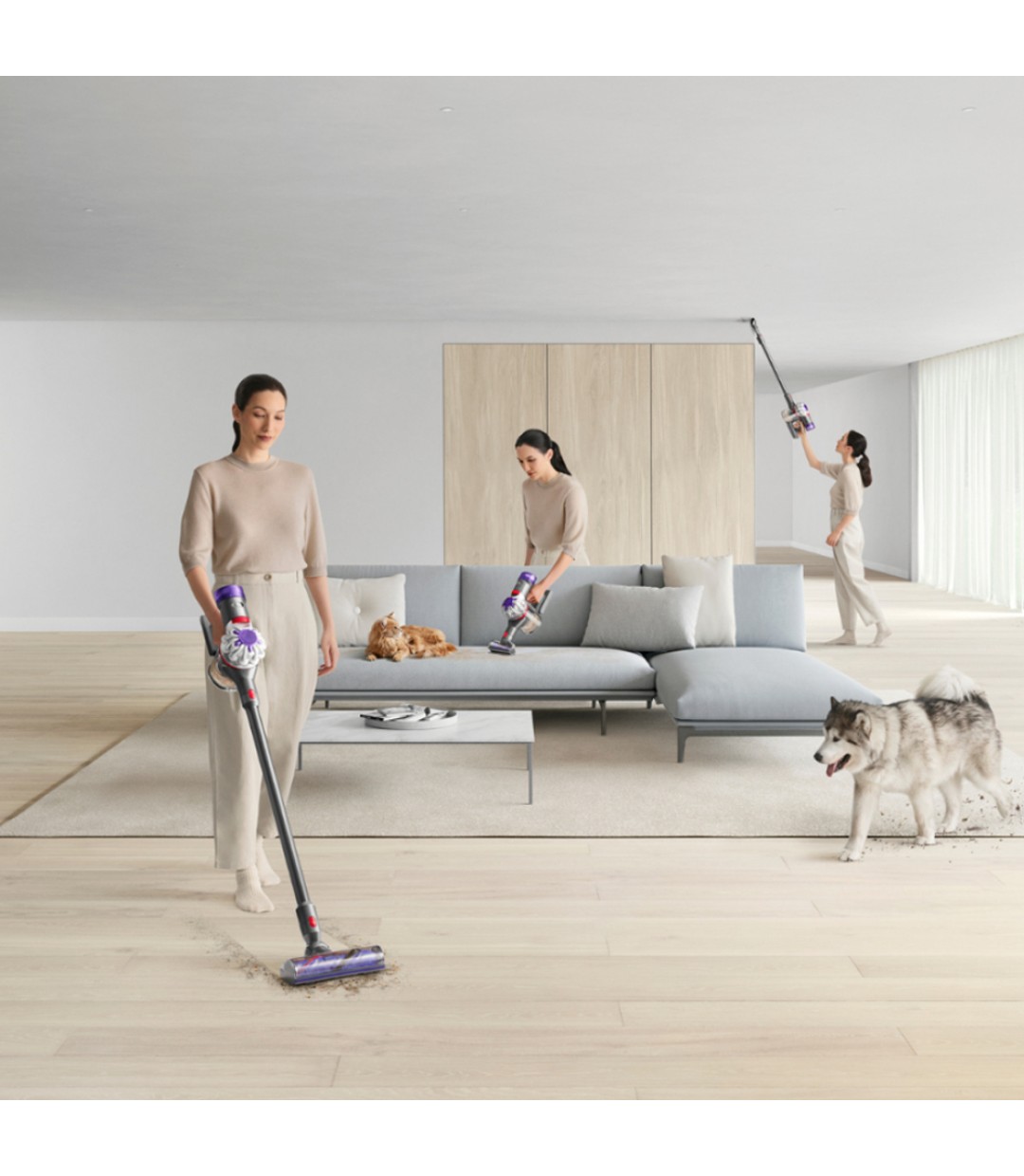 Dyson V7 Advanced Επαναφορτιζόμενη Σκούπα 2 σε 1 Stick & Χειρός 21.6V Ασημί