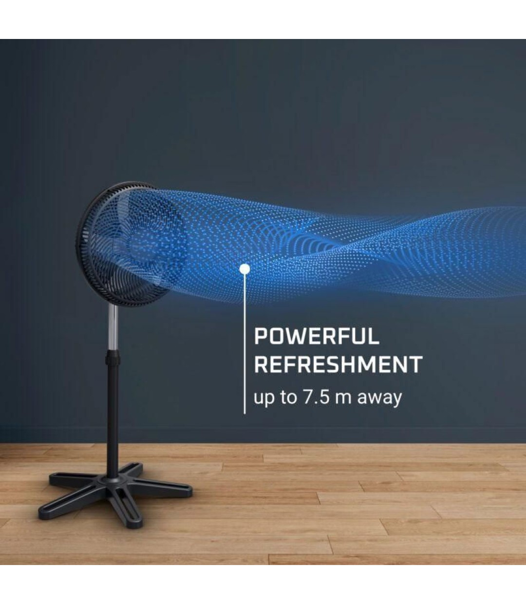 Rowenta Ανεμιστήρας Ορθοστάτης 40W Διαμέτρου 40cm Μαύρος Κωδικός: VU3110 