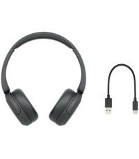 Sony WH-CH520 Ασύρματα / Ενσύρματα On Ear Ακουστικά με 50 ώρες Λειτουργίας και Quick Charge Μαύρα WH-CH520B