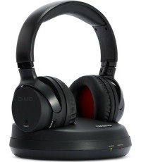 Aiwa WHF-880 Ασύρματα/Ενσύρματα Over Ear Ακουστικά Τηλεόρασης με 10 ώρες Λειτουργίας Μαύρα