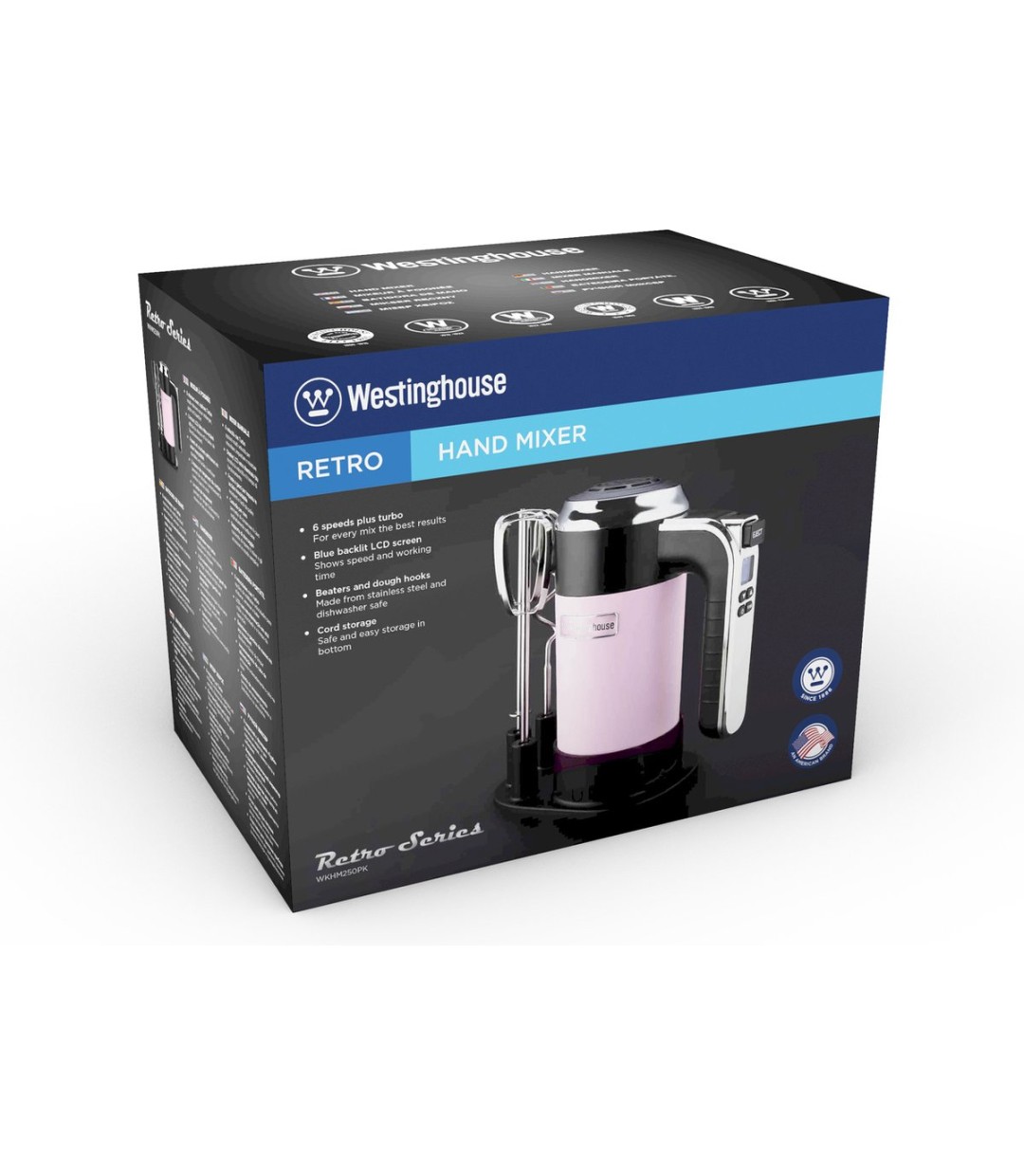 Westinghouse Μίξερ Χειρός 350W Ροζ