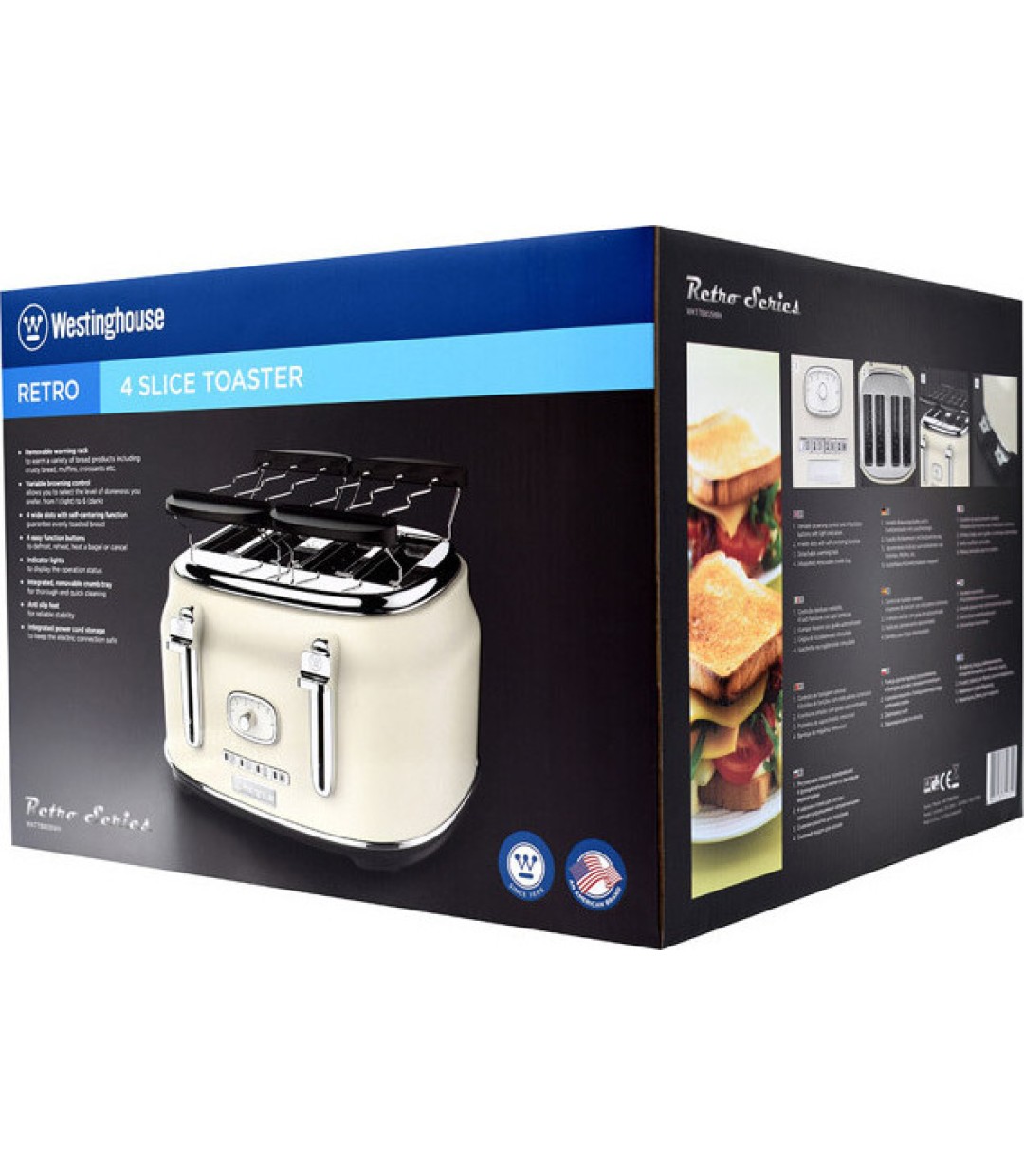  Φρυγανιέρα 4 Θέσεων 1750 W Χρώματος Κρεμ Westinghouse WKTTB809WT 