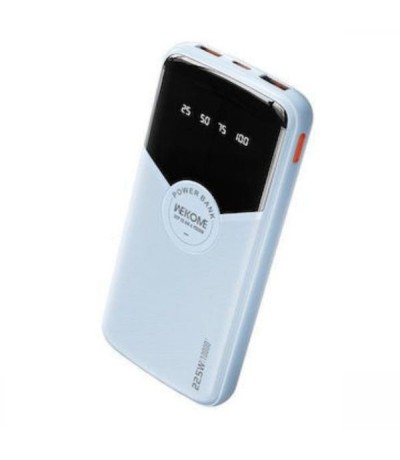 WK WP-43 Power Bank 10000mAh 22.5W με 2 Θύρες USB-A και Θύρα USB-C Power Delivery Μπλε WK WP-43 Power Bank 10000mAh 22.5W με 2 Θύρες USB-A και Θύρα USB-C Power Delivery Μπλε