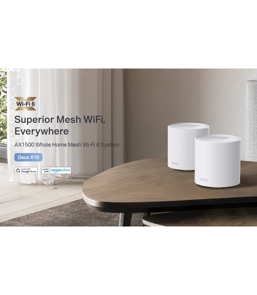 TP-LINK Deco X10 v1 Access Point Wi‑Fi 6 Dual Band (2.4 & 5GHz) σε Διπλό Kit Λευκό