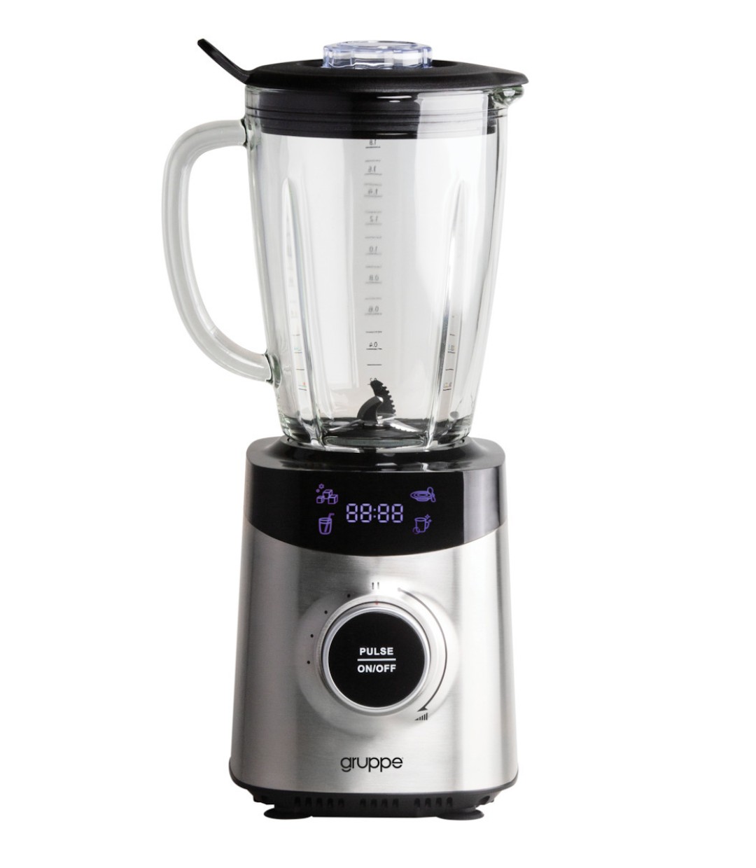 Gruppe YB-S 09 Z Epic Mix Μπλέντερ για Smoothies με Γυάλινη Κανάτα 1.8lt 1800W Inox