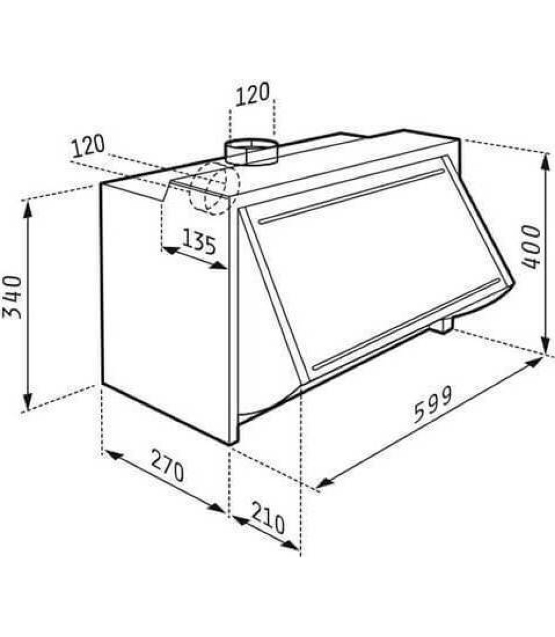 Pyramis Essential Turbo Πτυσσόμενος Απορροφητήρας 60cm Λευκός