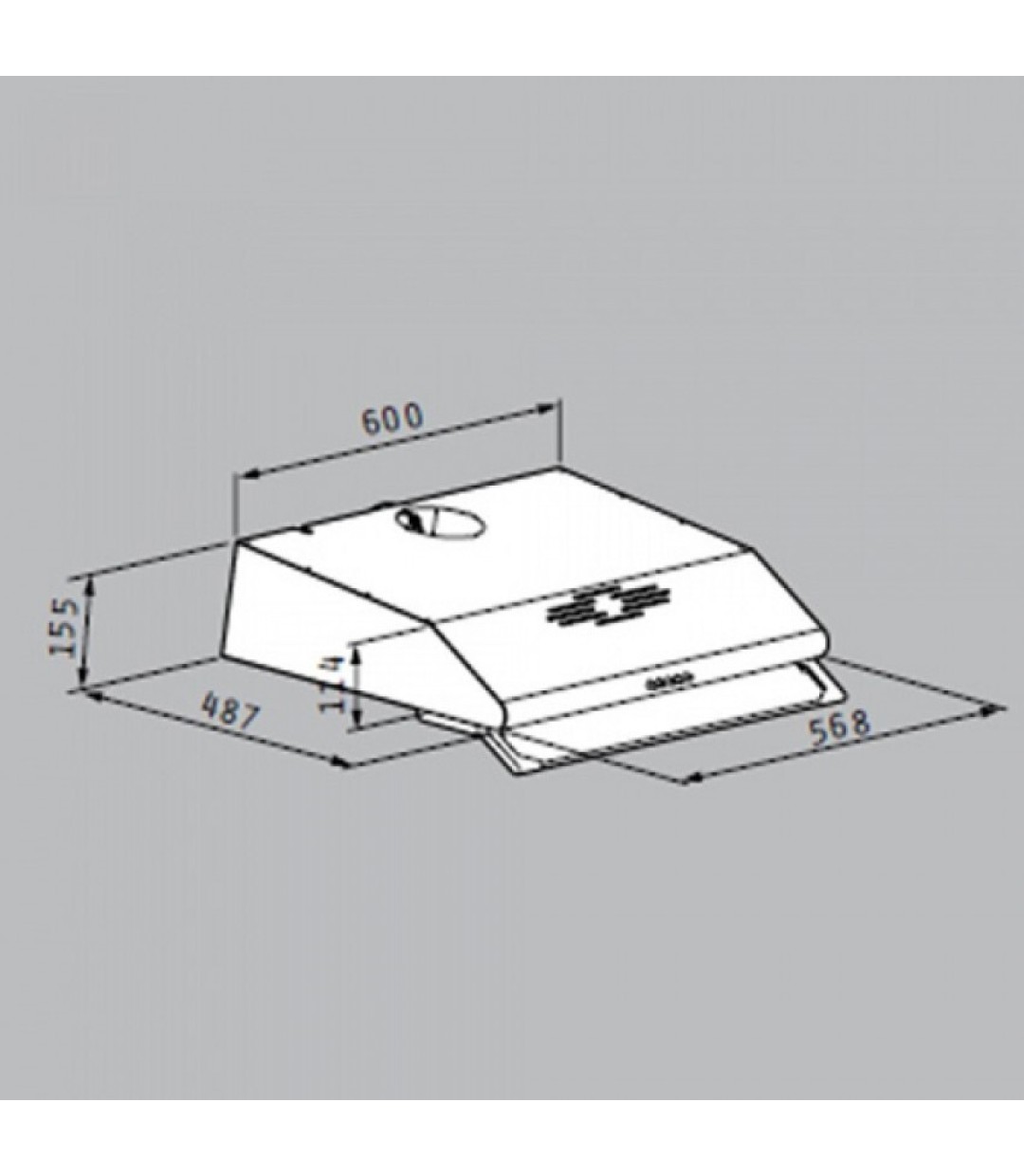 Pyramis Απλός με 2 Μοτέρ Ελεύθερος Απορροφητήρας 60cm Λευκός