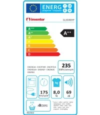 Inventor GLXD 082 HP Στεγνωτήριο 8kg A++ με Αντλία Θερμότητας