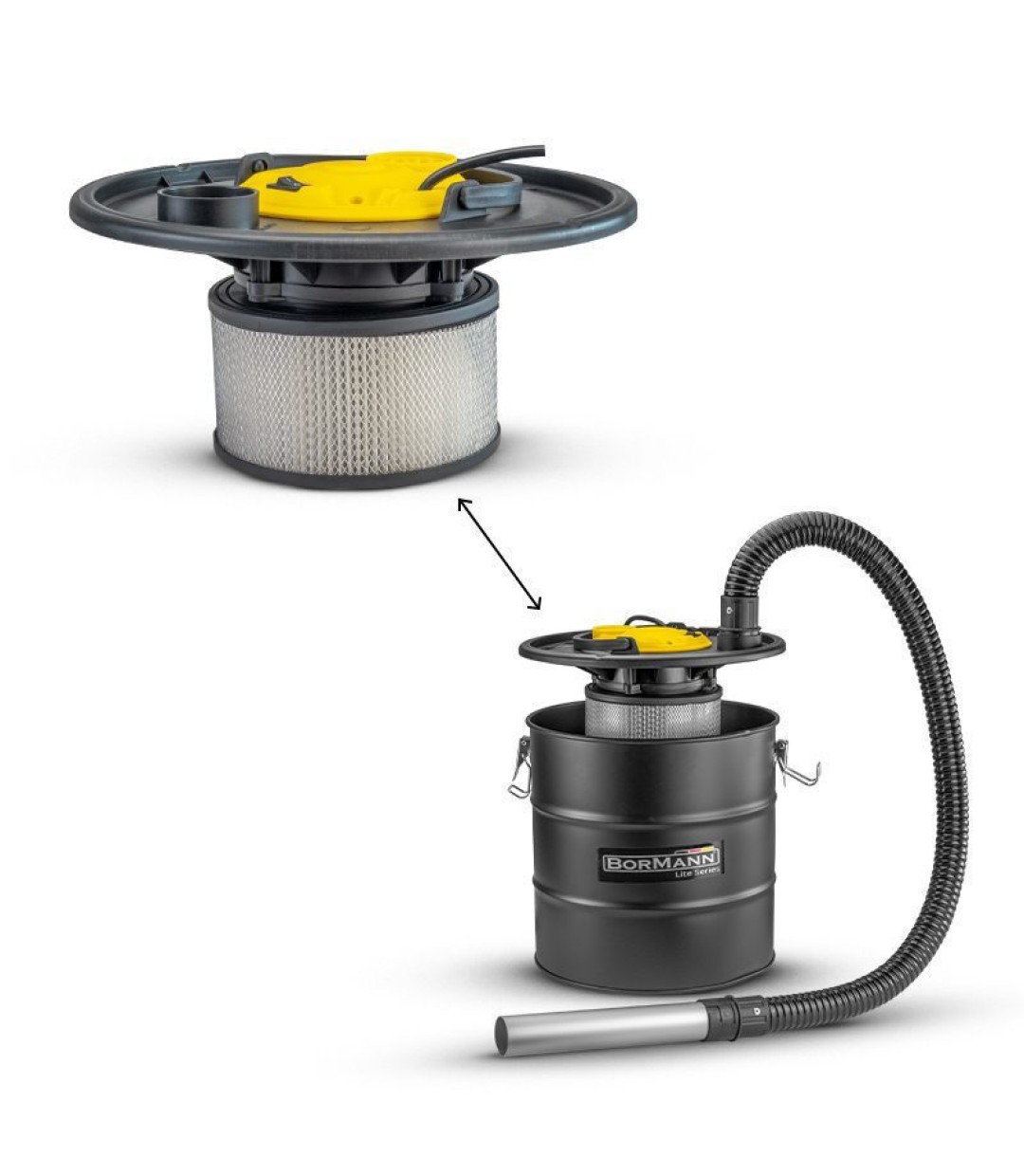 Bormann BVC1000 Σκούπα Στάχτης 1200W με Κάδο 18lt