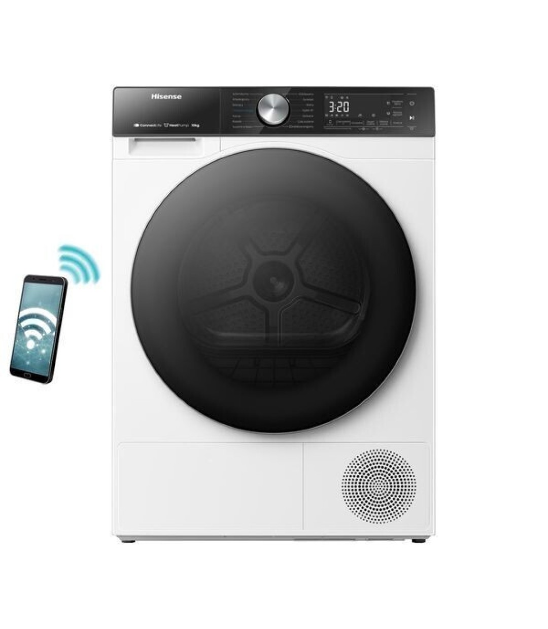 Hisense DH5S102 BW  Στεγνωτήριο 10kg A+++ με Αντλία Θερμότητας Hisense DH5S102 BW  Στεγνωτήριο 10kg A+++ με Αντλία Θερμότητας