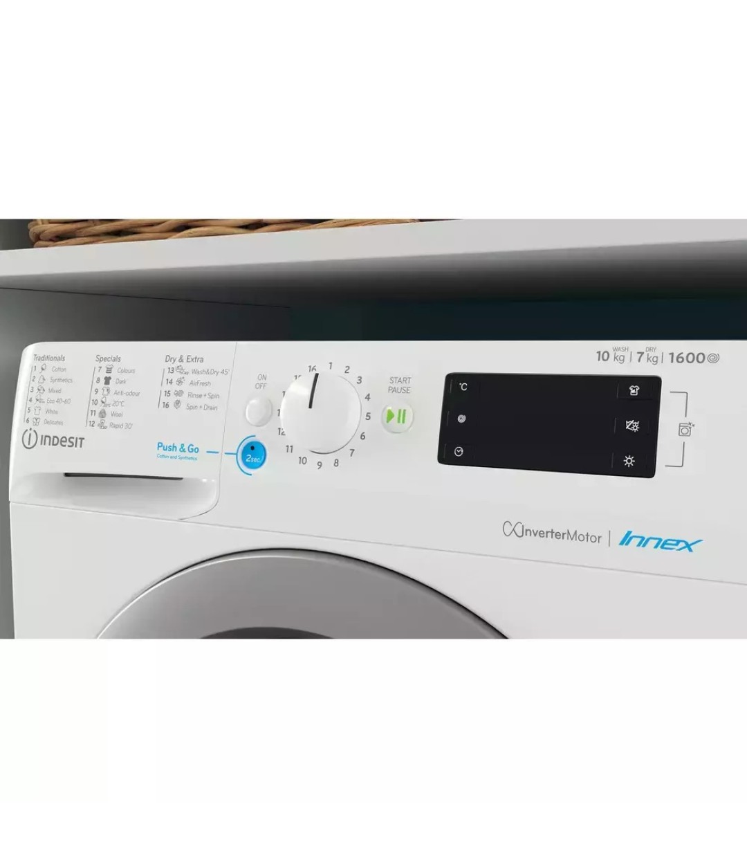 Indesit BDE 107624 8WS EE Πλυντήριο-Στεγνωτήριο Ρούχων Indesit BDE 107624 8WS EE Πλυντήριο-Στεγνωτήριο Ρούχων