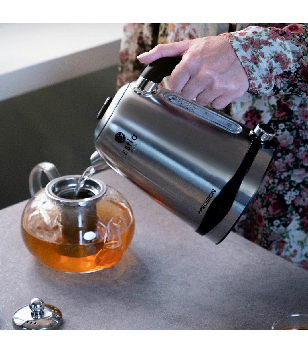 Βραστήρας 1.7lt 2200W Inox Precision Estia 06-10836