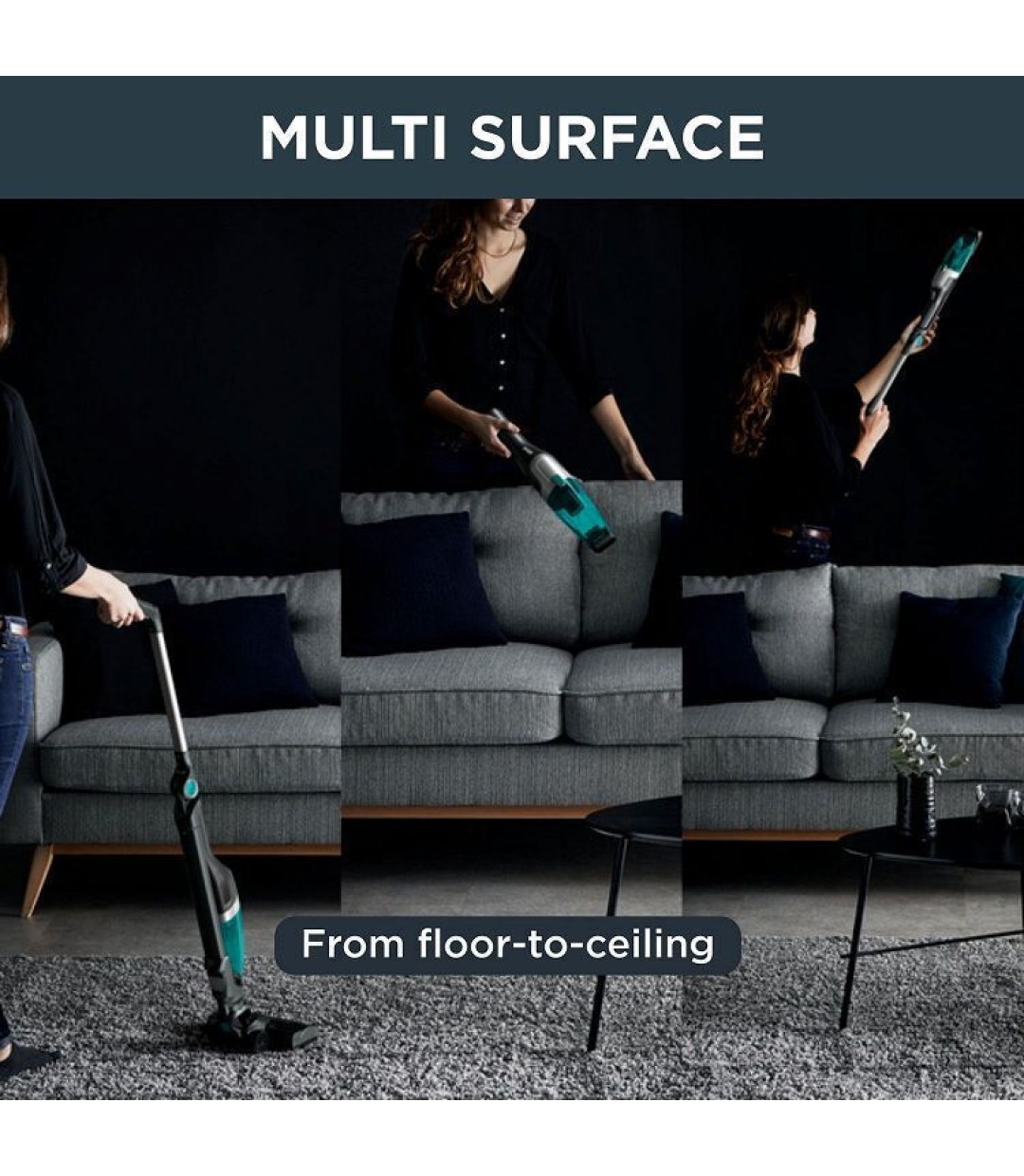 Rowenta RH1239 Επαναφορτιζόμενη Σκούπα Stick Μαύρη