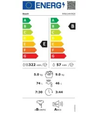 Bosch Πλυντήριο-Στεγνωτήριο Ρούχων WNA 144 V9  Ατμού 