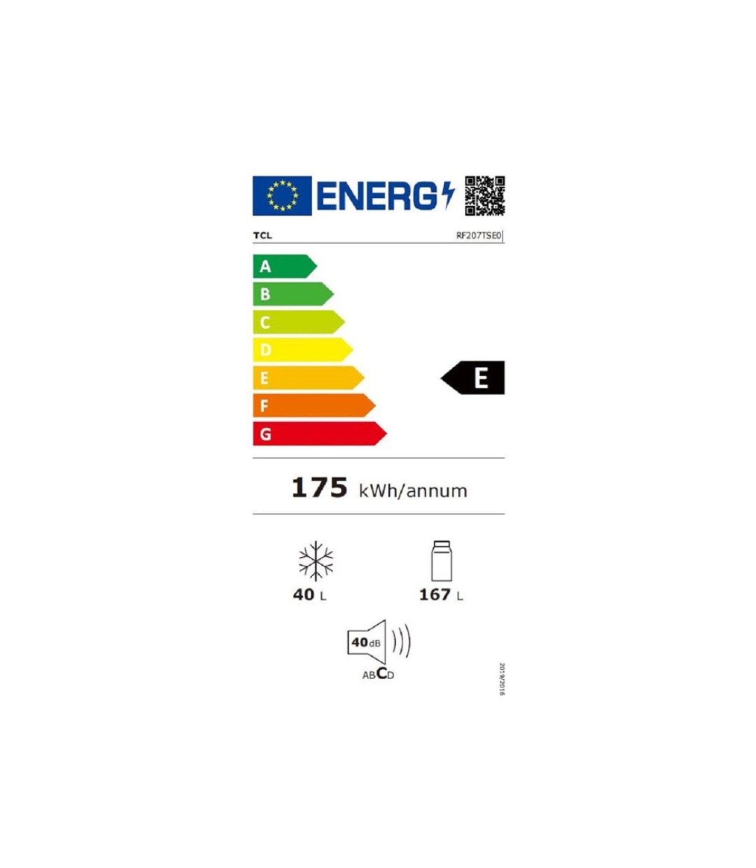 TCL RF207TSE0 Ψυγείο Δίπορτο 207lt Υ144xΠ54.5xΒ55εκ. Γκρι