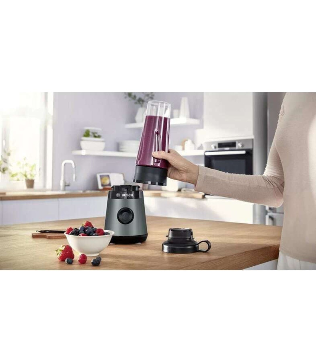Bosch MMB 2111 S Μπλέντερ για Smoothies 0.65lt 450W Μαύρο