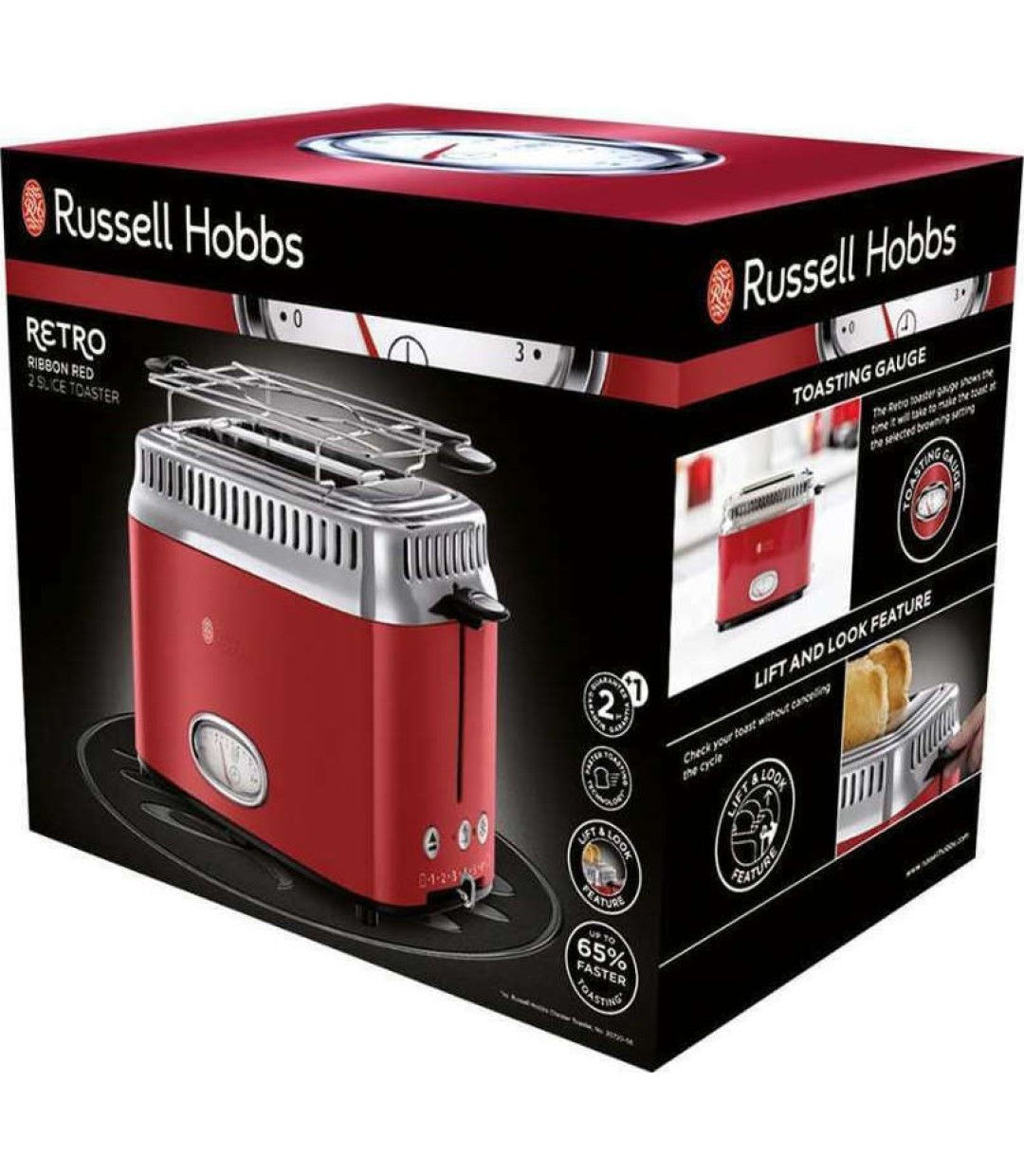 Φρυγανιέρα Russell Hobbs RH 21680-56  Retro RIBBON RED