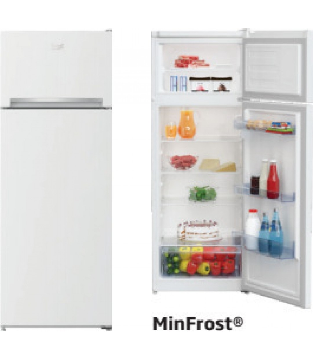 Beko RDSA240K35WN Ψυγείο Δίπορτο 223lt Υ146.5xΠ54xΒ57.4εκ. Λευκό Beko RDSA240K35WN Ψυγείο Δίπορτο 223lt Υ146.5xΠ54xΒ57.4εκ. Λευκό