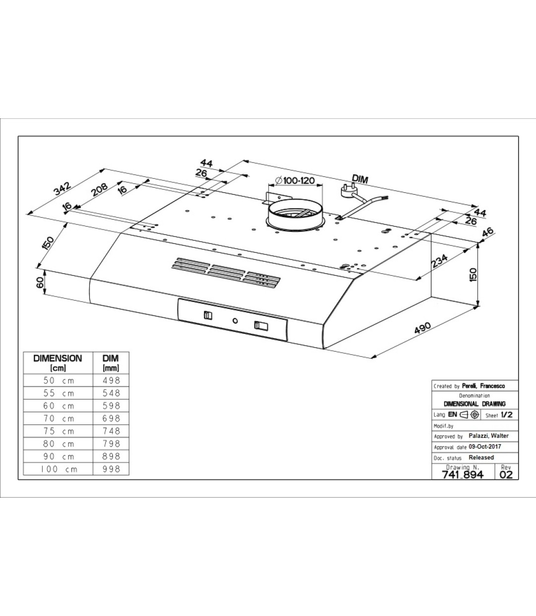 Faber 2740 Base A60 Ελεύθερος Απορροφητήρας 60cm Λευκός