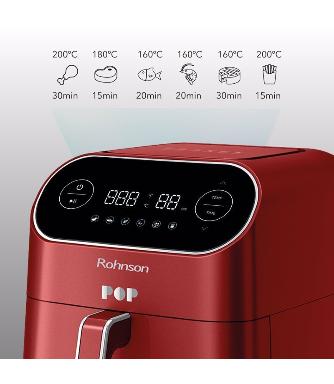 Rohnson R-2859R Φριτέζα Αέρος 7lt Κόκκινη
