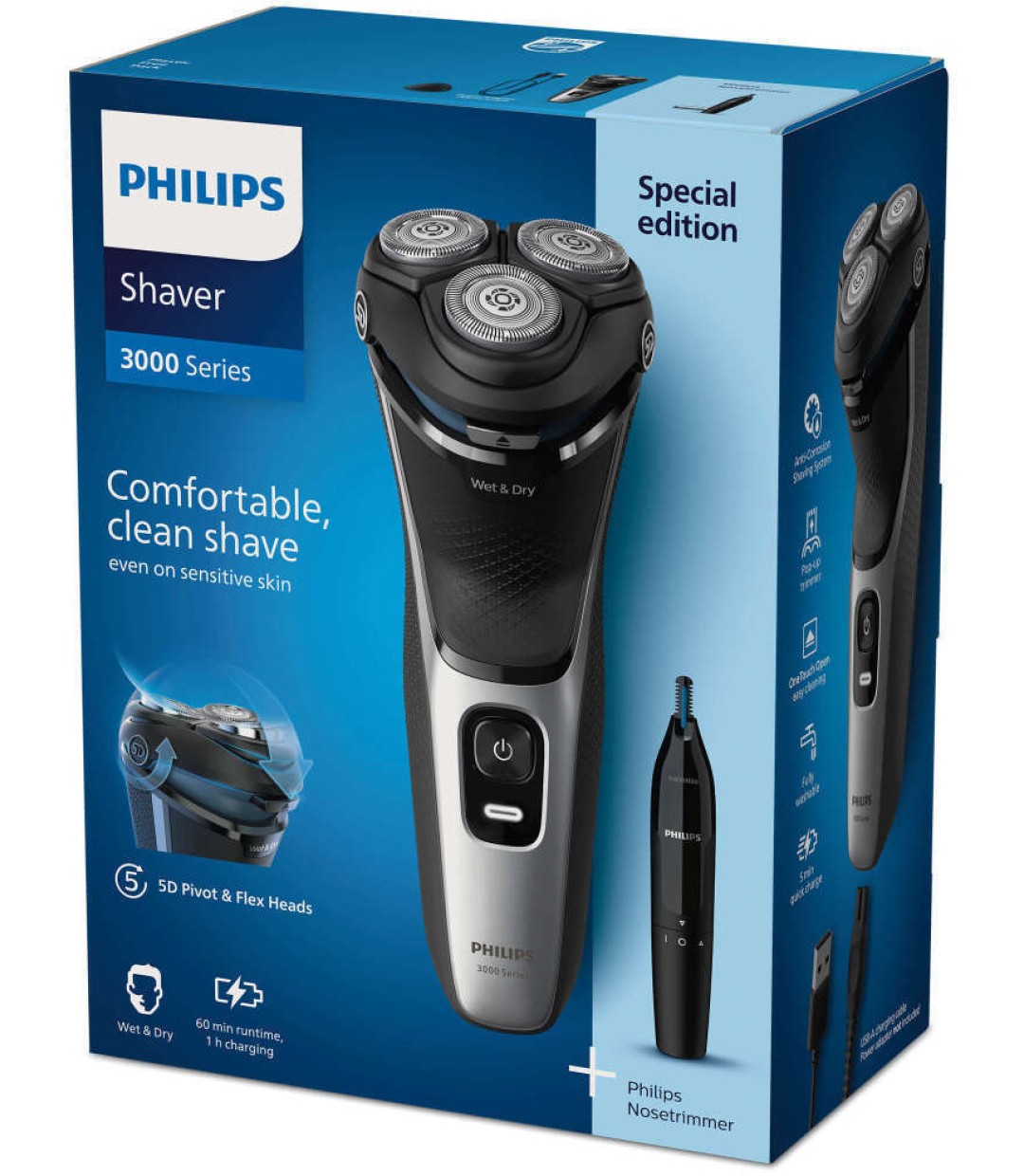 Philips S3143/02 Ξυριστική Μηχανή Προσώπου Επαναφορτιζόμενη Philips S3143/02 Ξυριστική Μηχανή Προσώπου Επαναφορτιζόμενη