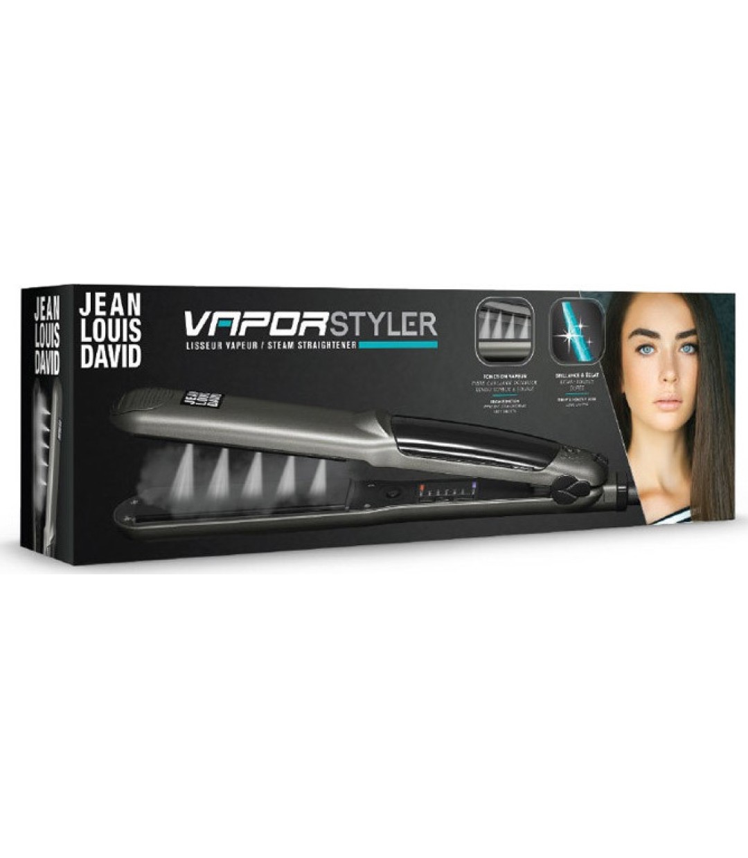 Jean L,David 39969 Πρέσα Μαλλιών με Ατμό και Κεραμικές Πλάκες 