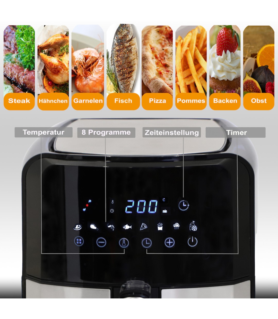 First Austria FA-5053-4 Φριτέζα Αέρος 5lt Μαύρη