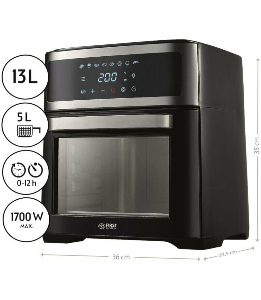 First Austria Πολυμάγειρας FA-5053-5  1700W  Χωρητικότητα 13lt