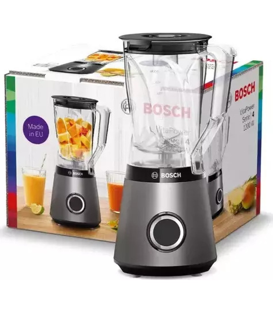 Bosch MMB 6141 S Μπλέντερ για Smoothies 1.5lt 1200W Γκρι