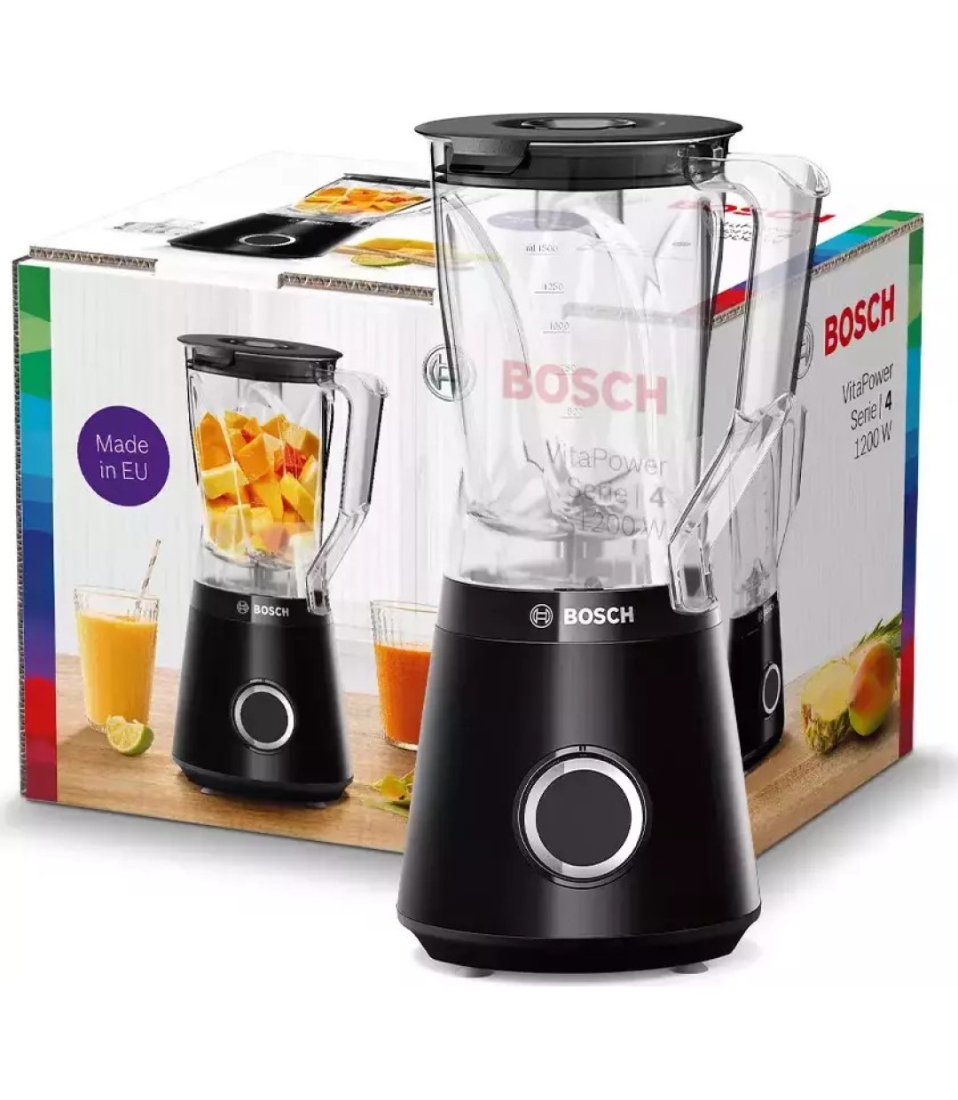 Bosch VitaPower MMB 6141 Μπλέντερ 1.5lt 1200W Μαύρο