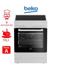 Beko CUV 6710 B Κουζίνα 72lt με Κεραμικές Εστίες Π60εκ. Λευκή