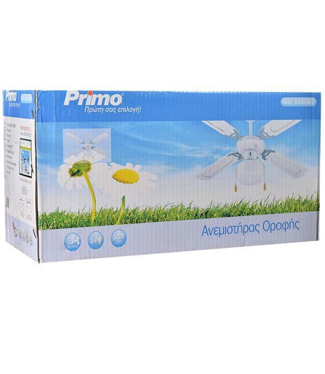 Primo Ανεμιστήρας Οροφής PRCF-80277 (800277) Λευκός