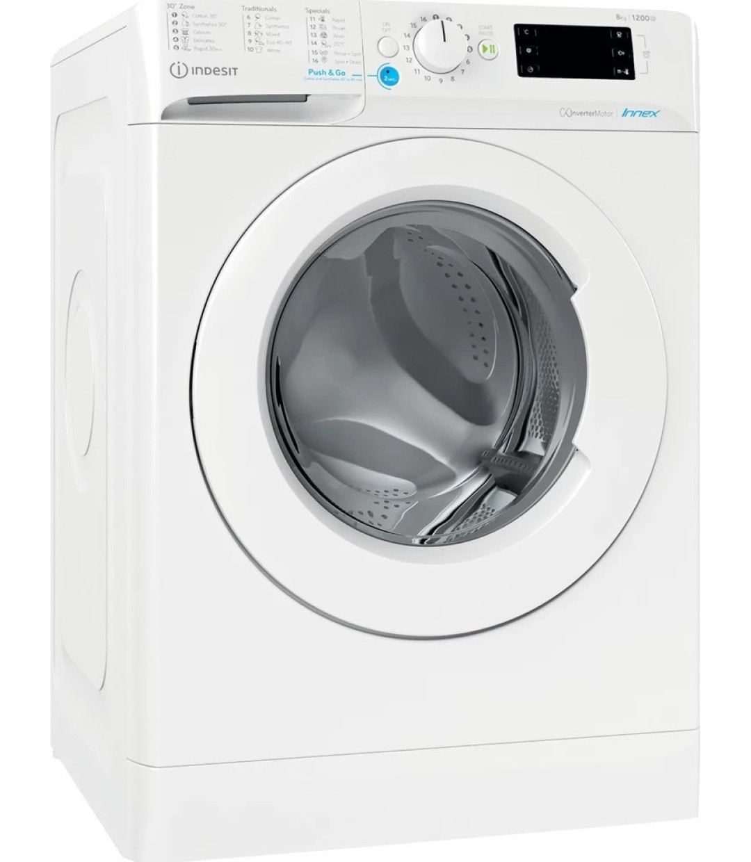 Indesit Πλυντήριο Ρούχων 8kg 1200 Στροφών BWE 81285X W EE 