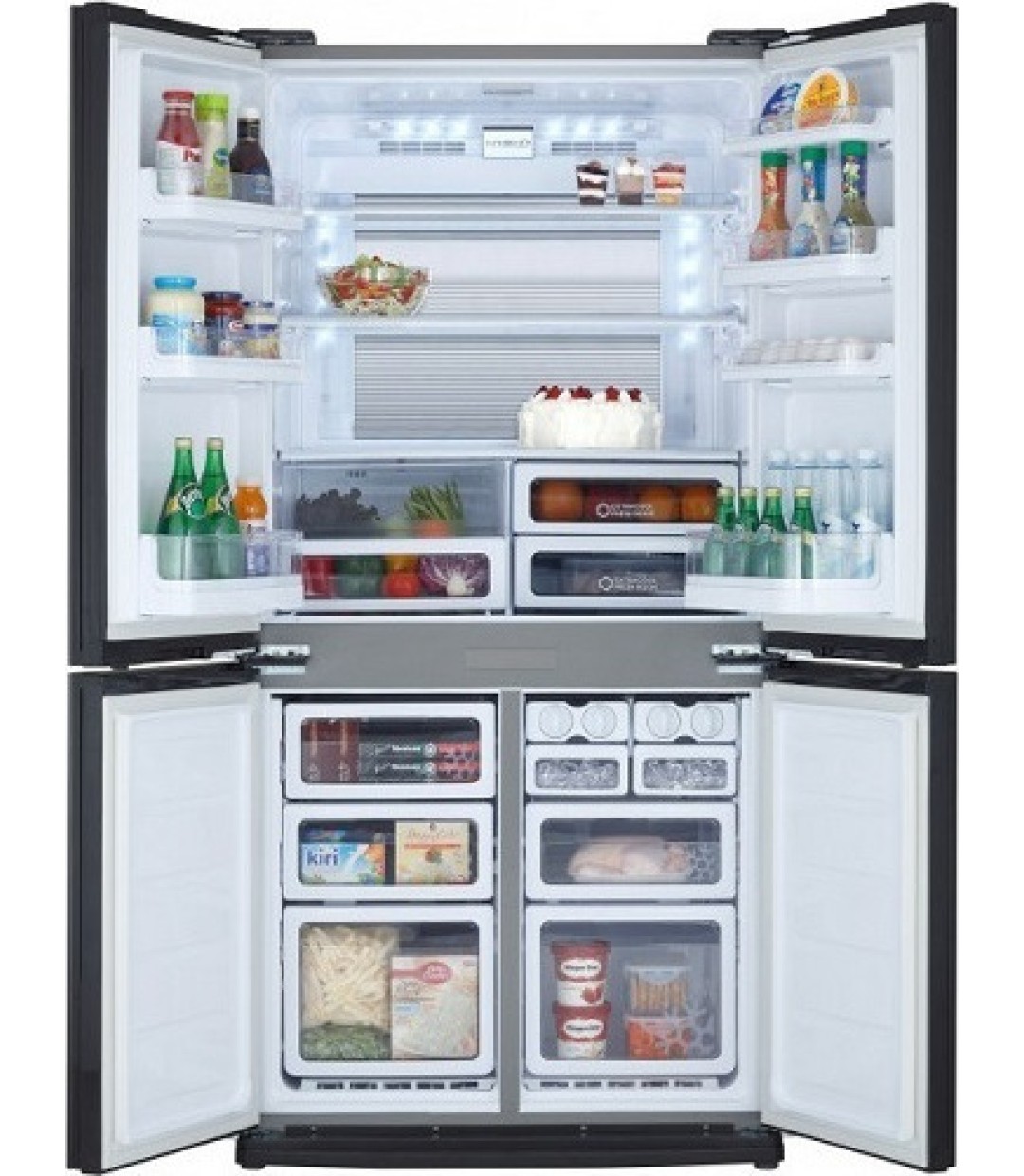 Sharp SJ-EX820F2-SL Ψυγείο Ντουλάπα 605lt Total NoFrost Inox