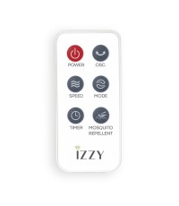 Izzy IZ-9036 Ανεμιστήρας Ορθοστάτης 2 σε 1 70W Διαμέτρου 40cm με Τηλεχειριστήριο