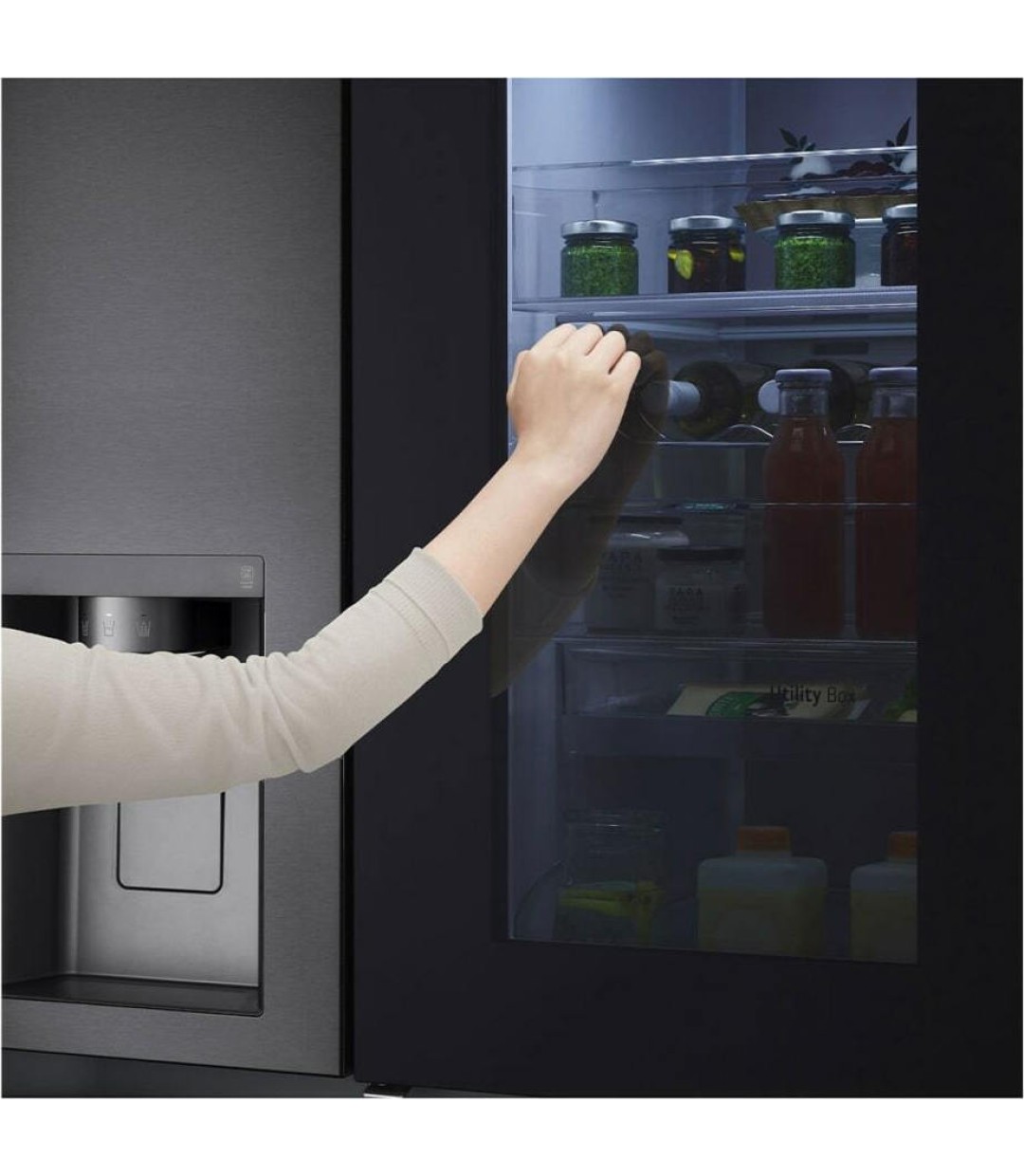 LG GSXV90MCDE Ψυγείο Ντουλάπα 635lt Total NoFrost Μαύρο 