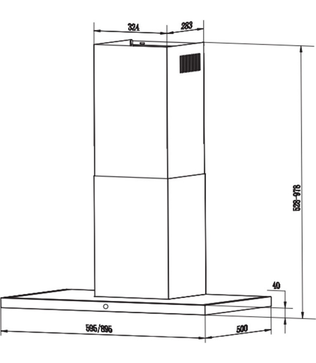 Faber TSPG X/BK A60 2LS Απορροφητήρας Καμινάδα 60cm Inox